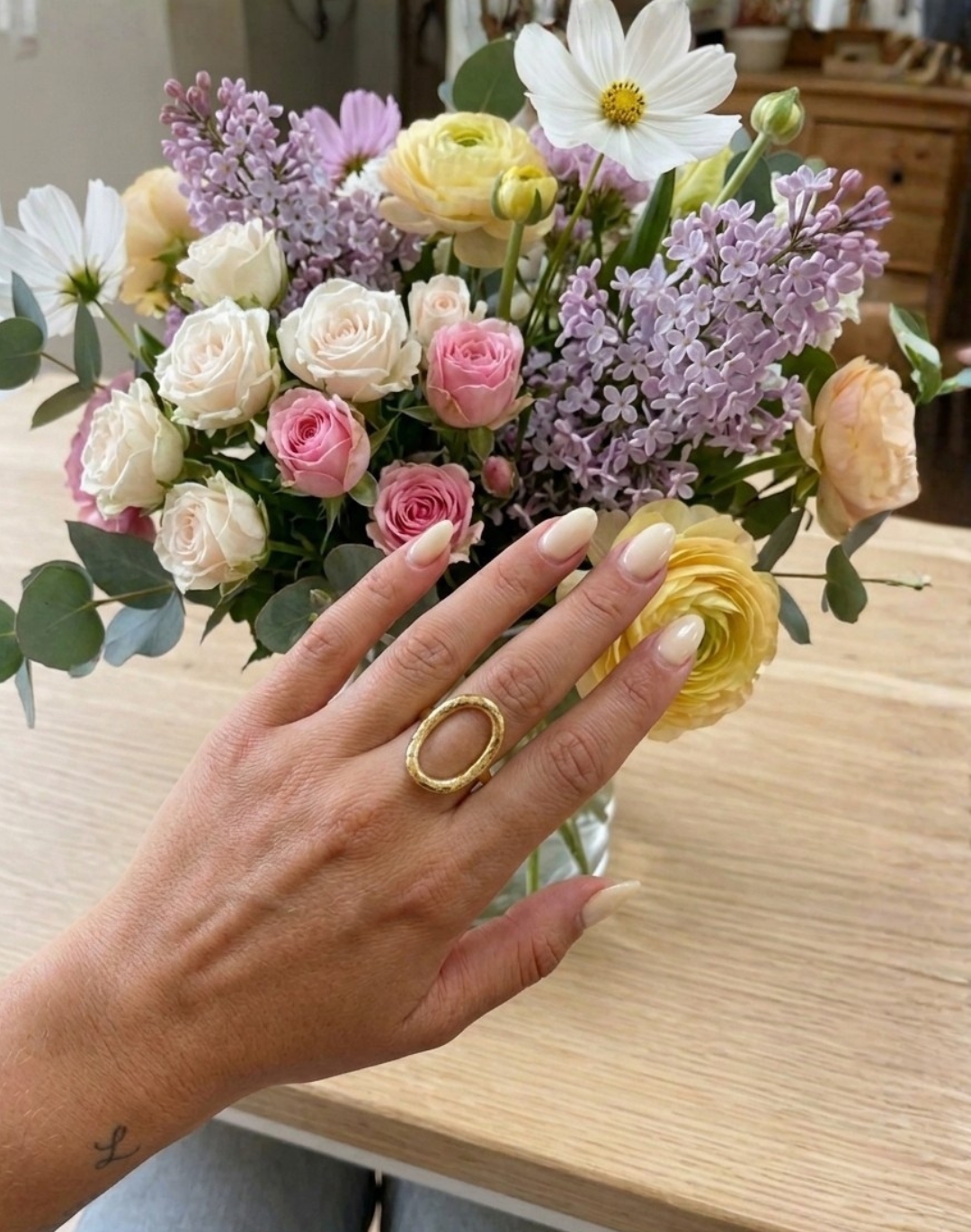 Anillo Mariam de acero